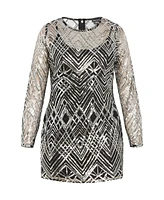 City Chic Plus Size Braylin Sequin Dress