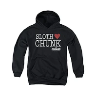 The Goonies Boys Youth Sloth Heart Chunk Pull Over Hoodie / Hooded Sweatshirt