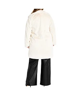 City Chic Plus Size Remi Faux Fur Coat