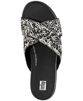 FitFlop Women's Gracie Woven Cross Slide Sandals
