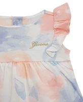 Guess Baby Girls Interlock Printed Short Sleeve Bodysuit Dress