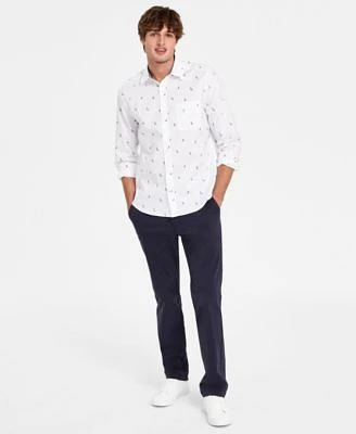 Nautica Mens Chino Deck Pants Printed Oxford Shirt