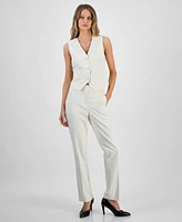 Bar Iii Women's Pinstriped Straight-Leg Pants, Exclusively at Macy's