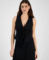 Bar Iii Women's Tie-Front Vest, Exclusively at Macy's