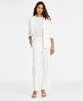 Bar Iii Women's High Rise Linen Pull-On Pants, Exclusively at Macy's