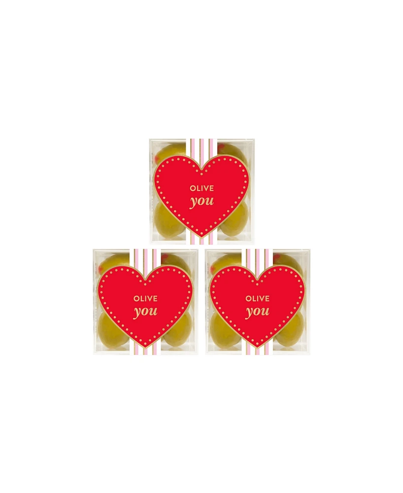 Sugarfina Valentine's Day 2025 Olive You Small Candy Cube 3 Piece