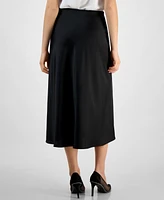 Bar Iii Women's Satin Pull-On Midi Skirt, Exclusively at Macy's