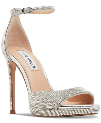 Steve Madden Women's Wiley Rhinestone Two-Piece Platform Dress Sandals