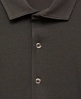 Mango Men's Stretch-Wool Polo Shirt