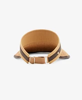 Steve Madden Tory Sport Strip Oversize Straw Visor Hat