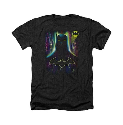 Batman Men's Knight Lights Adult Heather Tee / T-Shirt