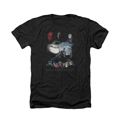 Batman Men's Arkham Knight Villain Storm Adult Heather Tee / T-Shirt