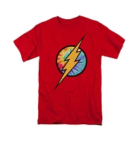 Flash Men's Dc Comics Tie Dye Logo Short Sleeve Adult Tee / T-Shirt