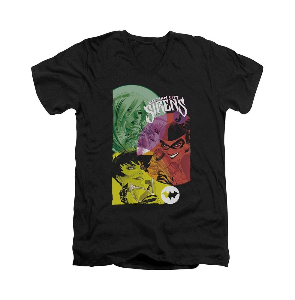 Batman Men's Gotham Sirens Short Sleeve Adult V Neck Tee / T-Shirt