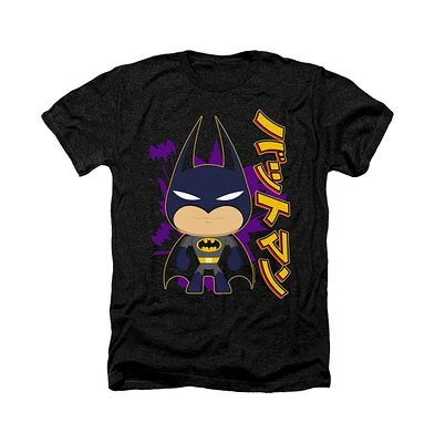 Batman Men's Cute Kanji Adult Heather Tee / T-Shirt