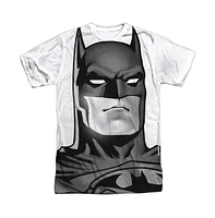 Batman Men's Bw Bat Head Short Sleeve Adult Poly Crew Tee / T-Shirt