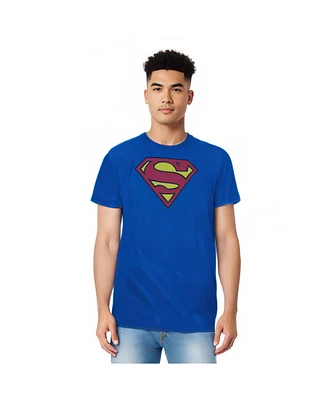 Superman Mens Classic Logo Short Sleeve Adult Tee / T-Shirt