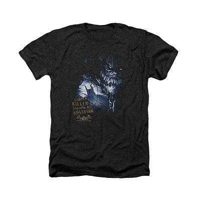 Batman Big & Tall Arkham Asylum Killer Croc Adult Heather Tee / T-Shirt