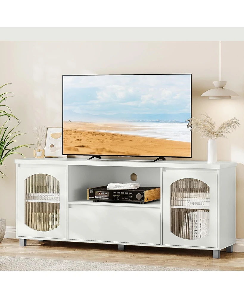 gaomon Tv Stand for 65 Inch Tv, Entertainment Center with Storage Drawer and Open Shelf, Tv Media Console Cabinet Furniture for Living Room, Bedroom