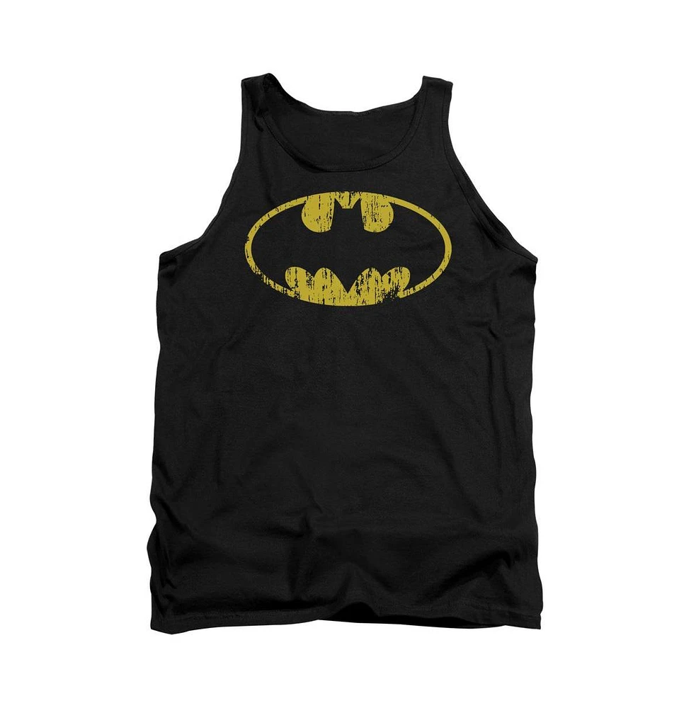 Batman Men's Classic Logo Distressed Adult Tank Top