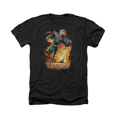 Superman Men's Space Case Adult Heather Tee / T-Shirt