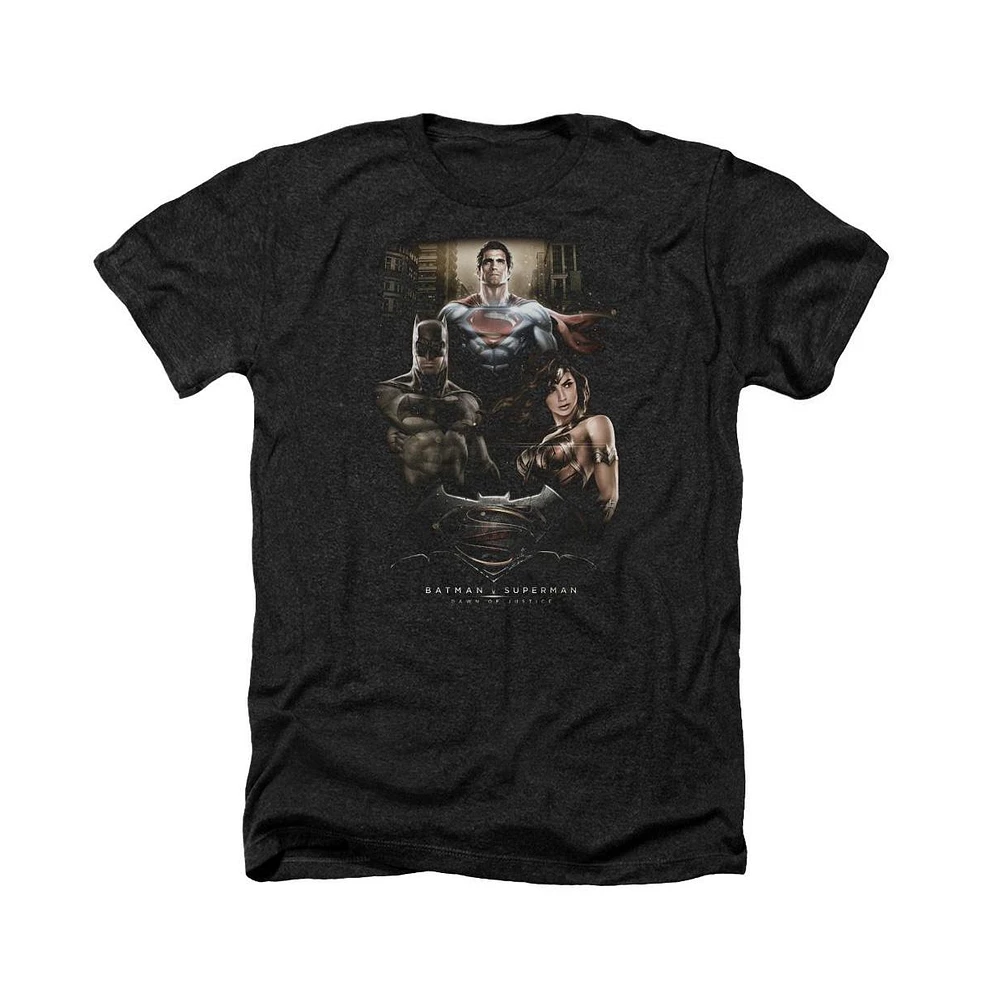 Batman V Superman Men's The Three Adult Heather Tee / T-Shirt