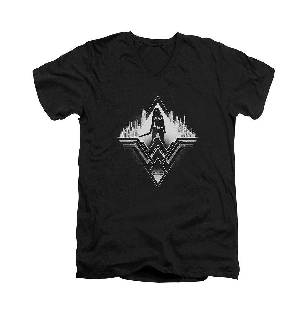 Batman V Superman Mens City Warrior Short Sleeve Adult Neck Premium Cotton Tee / T-Shirt