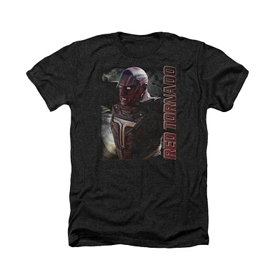 Supergirl Men's Red Tornado Adult Heather Tee / T-Shirt