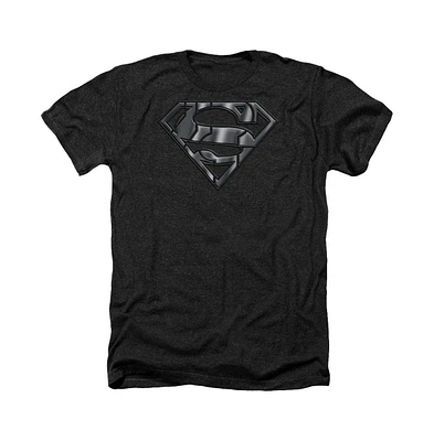 Superman Mens Mech Shield Adult Heather Tee / T-Shirt