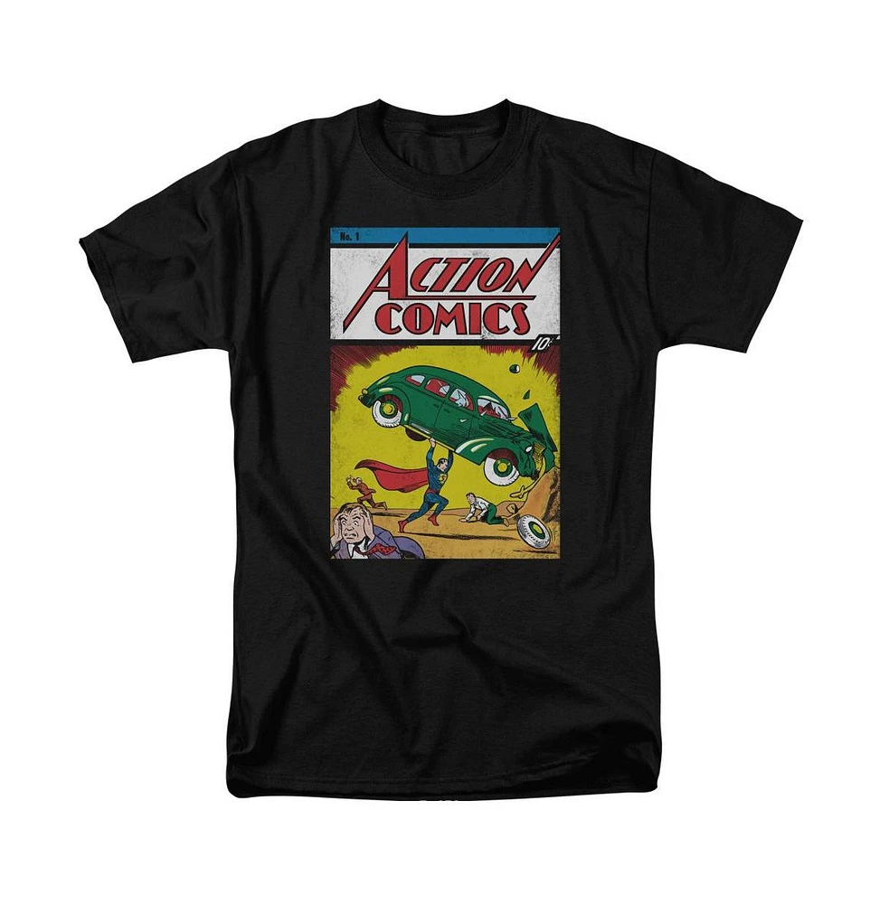 Superman Men's Action No. 1 Short Sleeve Adult Tee / T-Shirt