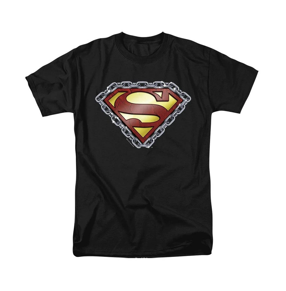 Superman Big & Tall Chained Shield Short Sleeve Adult Tee / T-Shirt