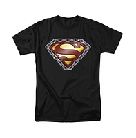 Superman Big & Tall Chained Shield Short Sleeve Adult Tee / T-Shirt