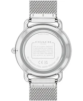Coach Women's Elliot Silver Tone Stainless Steel Mesh Bracelet Watch, 36mm Gift Set