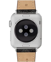 Coach Women's Black Coach Signature Canvas Leather Strap Band for Apple Watch 38mm, 40mm, 41mm