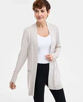 Jm Collection Women's Button-Sleeve Flyaway Cardigan