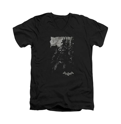 Batman Men's Arkham Knight Bat Brood Short Sleeve Adult V Neck Premium Cotton Tee / T-Shirt