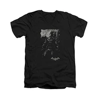 Batman Men's Arkham Knight Bat Brood Short Sleeve Adult V Neck Premium Cotton Tee / T-Shirt