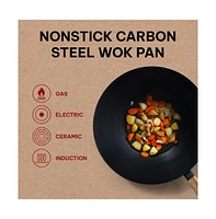 Alva Energy Ceramic Nonstick Wok Pan 12" Scratch Resistant Healthy Cooking for Stir-Frying