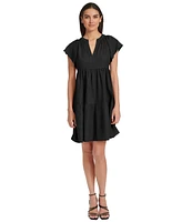 Calvin Klein Women's Split-Neck Tiered A-Line Dress