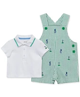 Little Me Baby Boys Cotton Golf Polo Shirt & Shortall, 2 Piece Set