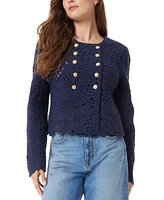 Sam Edelman Women's Fiona Knit Double Breasted Blazer