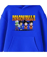 Dragon Ball Z Boys Chibi Fighters Long Sleeve Royal Blue Youth Hooded Sweatshirt -Xl