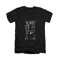 Batman V Superman Men's Rainy Viglante Short Sleeve Adult V Neck Premium Cotton Tee / T-Shirt