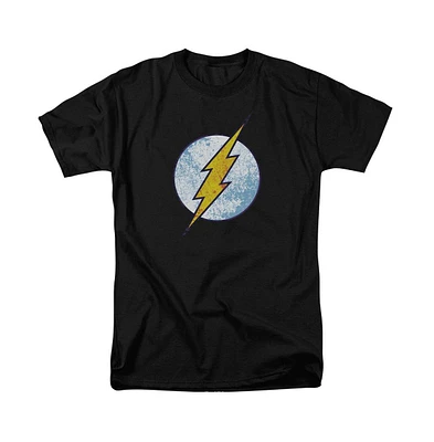 Flash Big & Tall Dc Dc Comics Neon Distress Logo Short Sleeve Adult Tee / T-Shirt