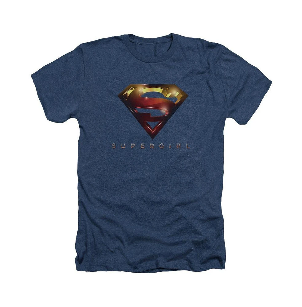 Supergirl Men's Logo Glare Adult Heather Tee / T-Shirt