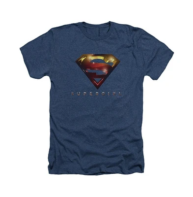 Supergirl Mens Logo Glare Adult Heather Tee / T-Shirt