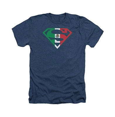 Superman Men's Mexican Shield Adult Heather Tee / T-Shirt