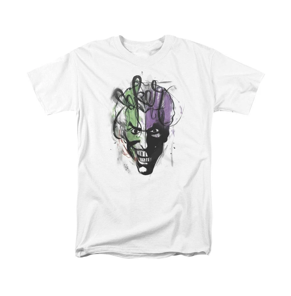 Batman Big & Tall Joker Airbrush Short Sleeve Adult Tee / T-Shirt