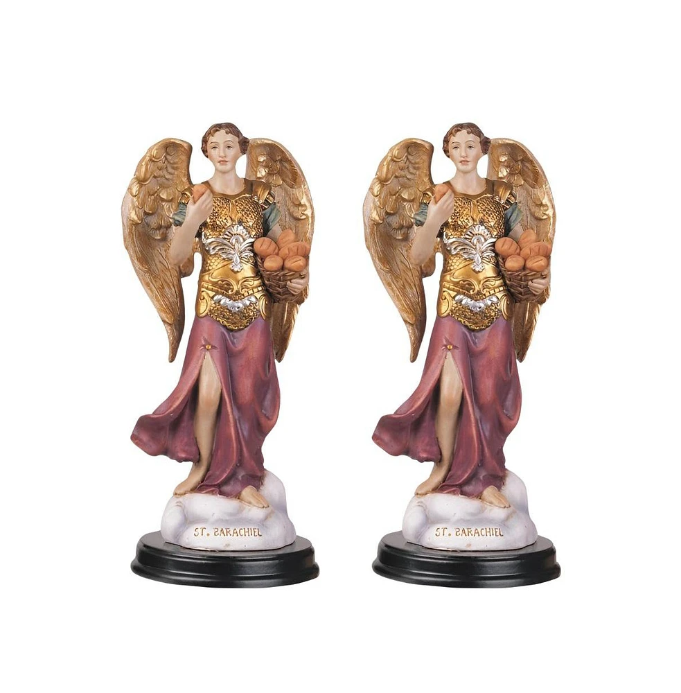 Fc Design "2-pc Set" 6"H Archangel Barachiel Statue Chief of The Guardian Angels Holy Figurine Angel of Blessings Figurine Statue Ornament Home Room O