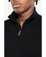 Spring + Mercer Men's Quarter Zip Mock Neck Sweater